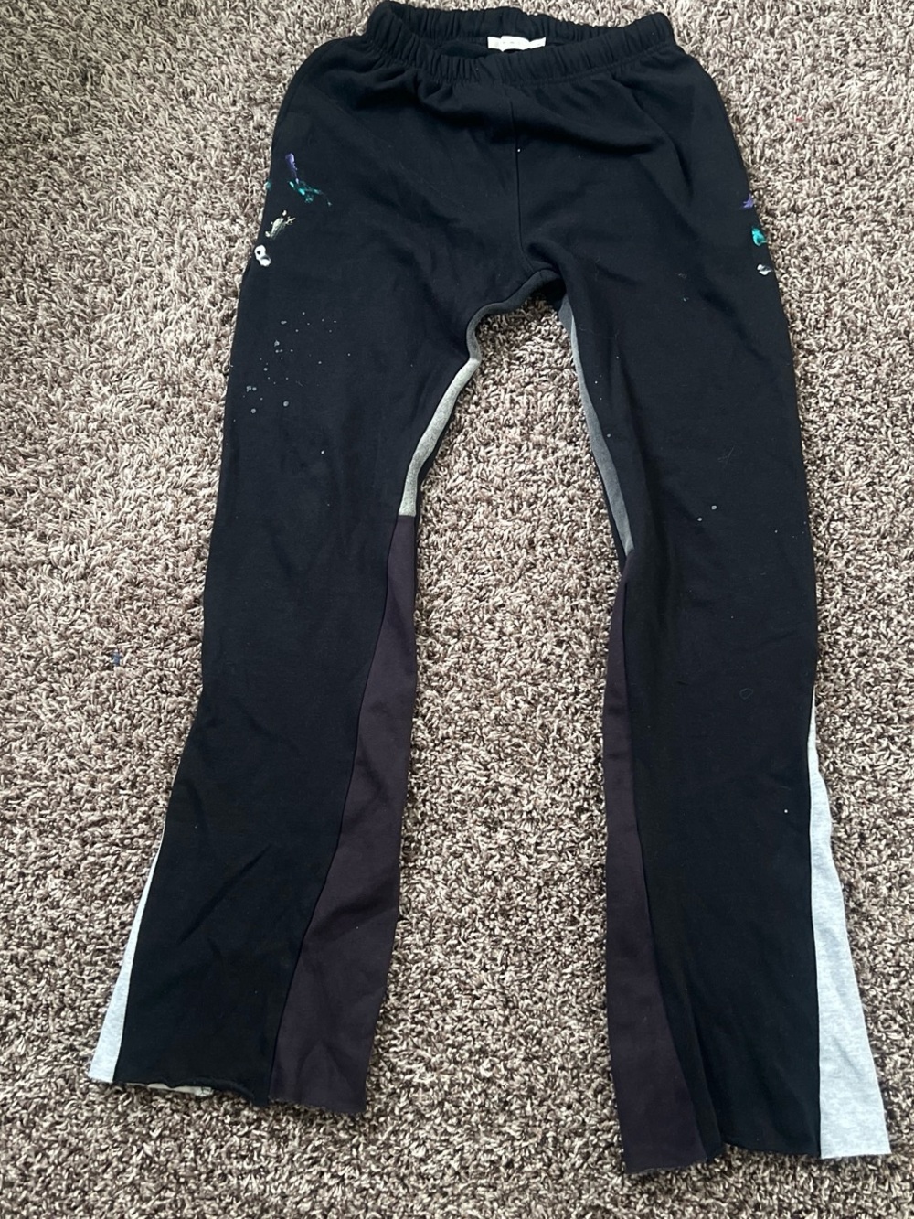 MNML LA Men’s Black Two-Tone Panel Stretch sweats